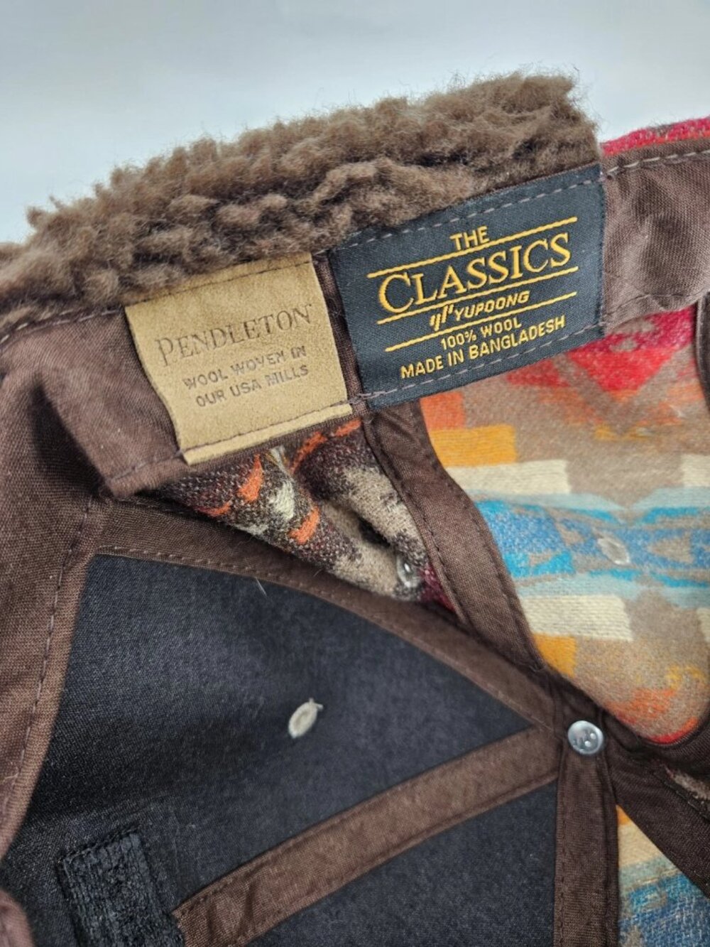 Pendleton Timberline Cap Wool Jacquard Pattern Colorful Heritage Outdoor Hat USA - Picture 5 of 5